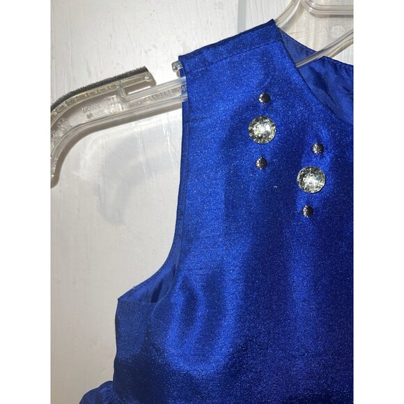 Gymboree Dress Toddler Girls 3T Best in Blue Gem Tulle Event Wedding Birthday - Picture 4 of 8